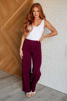 Dear Scarlett Magic Wide Leg Pants in Wine Pants