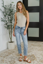 Mallory Mid Rise Bleach Wash Boyfriend Jeans Womens