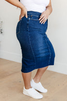 Judy Blue Marcy High Rise Denim Midi Skirt Ave Shops