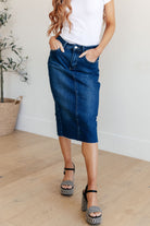 Judy Blue Marcy High Rise Denim Midi Skirt 3XL Ave Shops