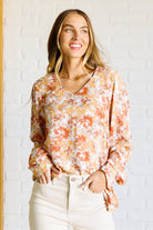 Andree By Unit Marigold Dreams Floral Blouse 2XL Shirts & Tops