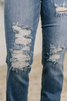 Judy Blue Maureen High Rise Distressed Bootcut Jeans Womens