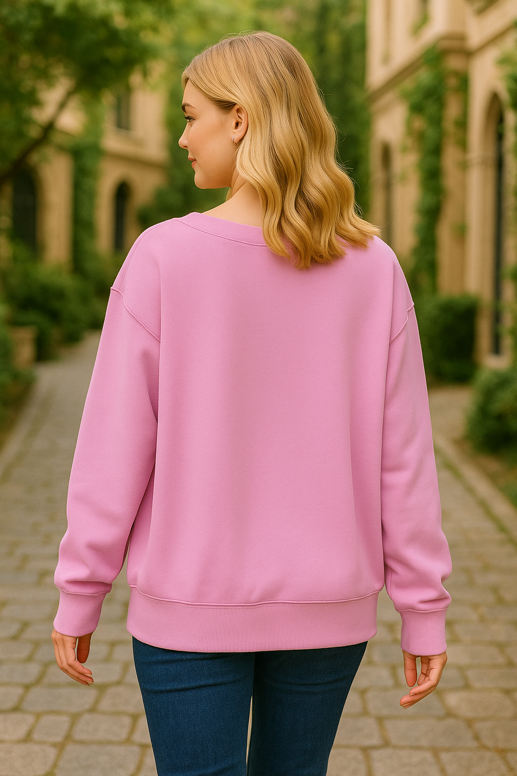 Zenana Mauve Fleece Boat Neck Sweatshirt