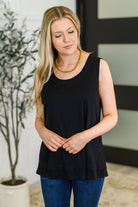 Andree By Unit Mellow Muse Relaxed Knit Tank in Black Womens