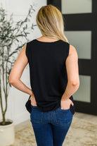Andree By Unit Mellow Muse Relaxed Knit Tank in Black Womens