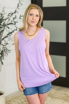 Andree By Unit Mellow Muse Relaxed Knit Tank in Lilac Womens
