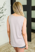Andree By Unit Mellow Muse Relaxed Knit Tank in Pearl Grey Womens