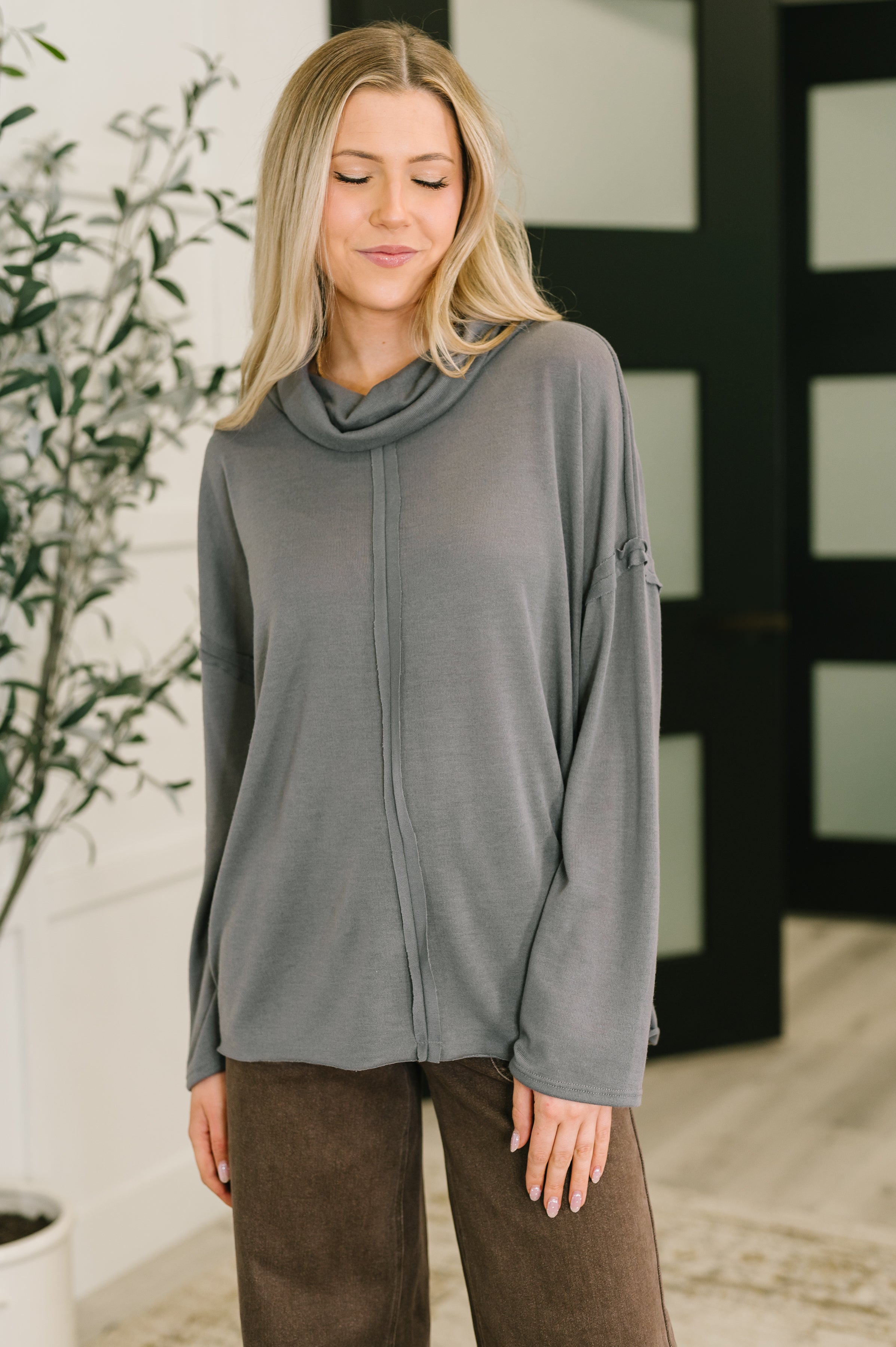 Sew in Love Metro Flow Center Seam Turtleneck Womens