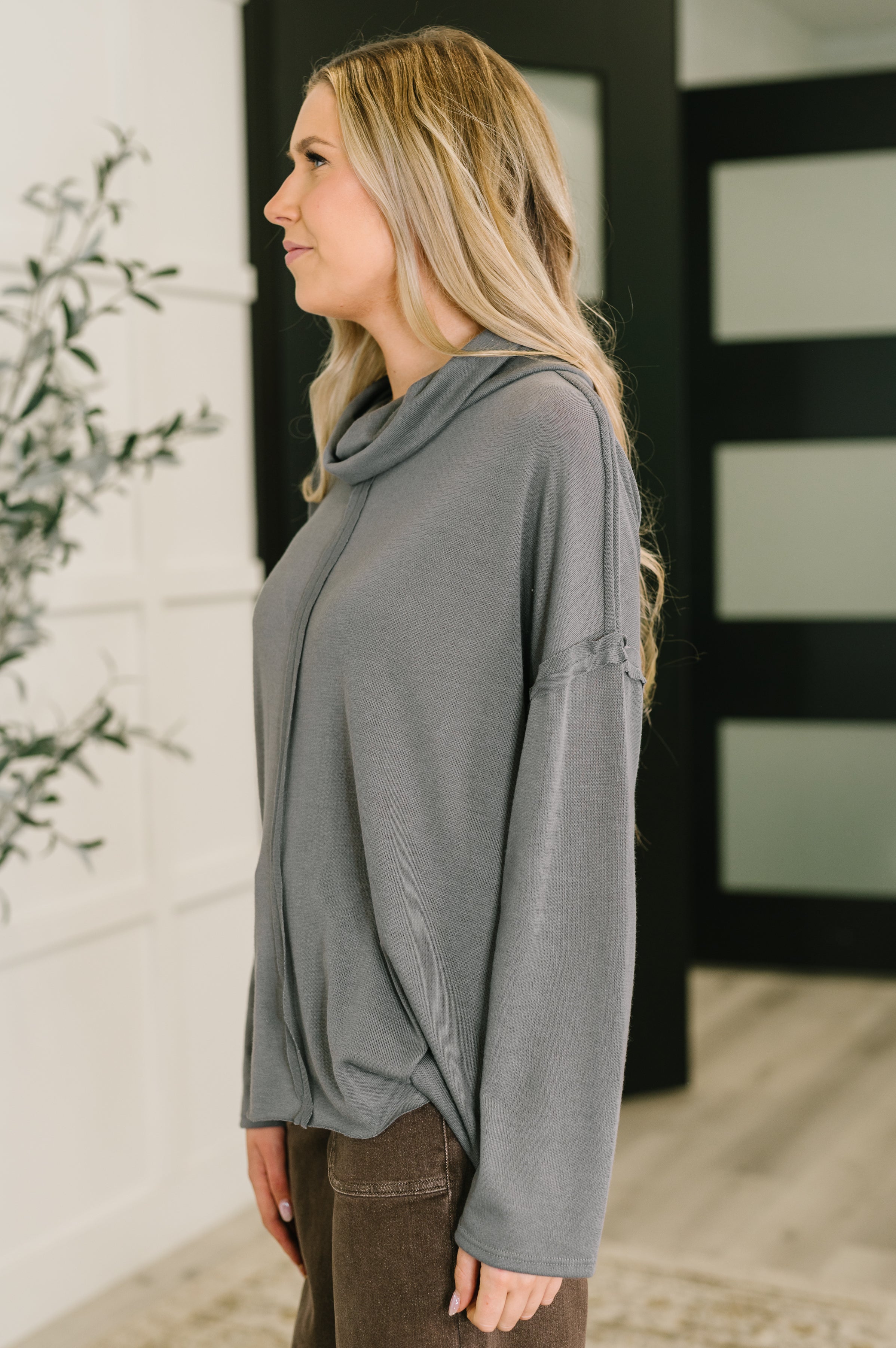 Sew in Love Metro Flow Center Seam Turtleneck Womens