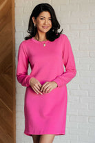 Dear Scarlett Milan Travel Shift Dress in Hot Pink Ave Shops