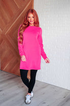 Dear Scarlett Milan Travel Shift Dress in Hot Pink Ave Shops