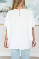 GeeGee White Mild Moments Pleat Detail Top Monday 6-17-24