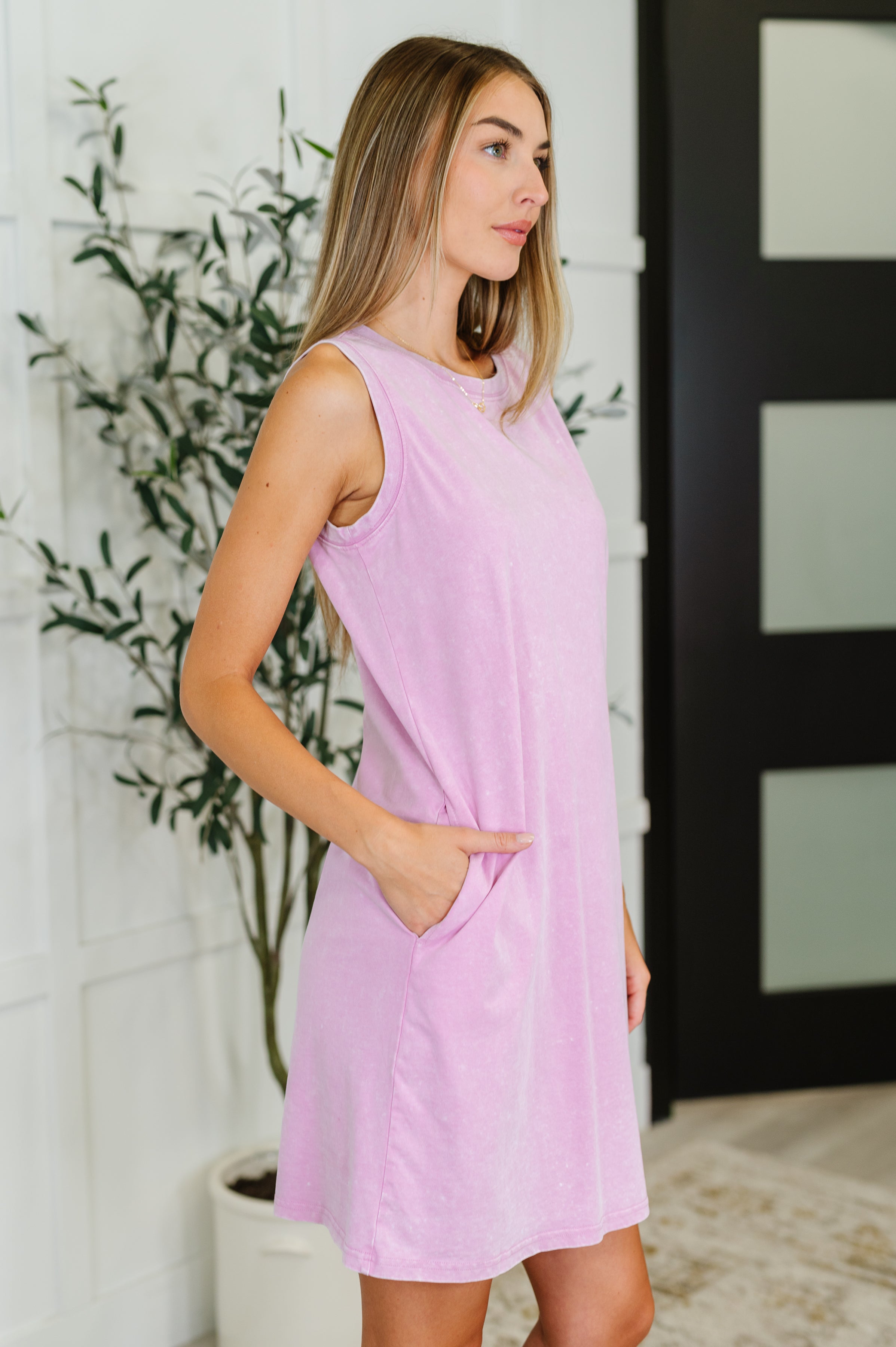 PREORDER: Mineral Wash Relaxed Tank Dress in Three Colors Womens