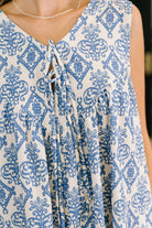 Haptics Miss Mischief V-Neck Romper in Blue Womens