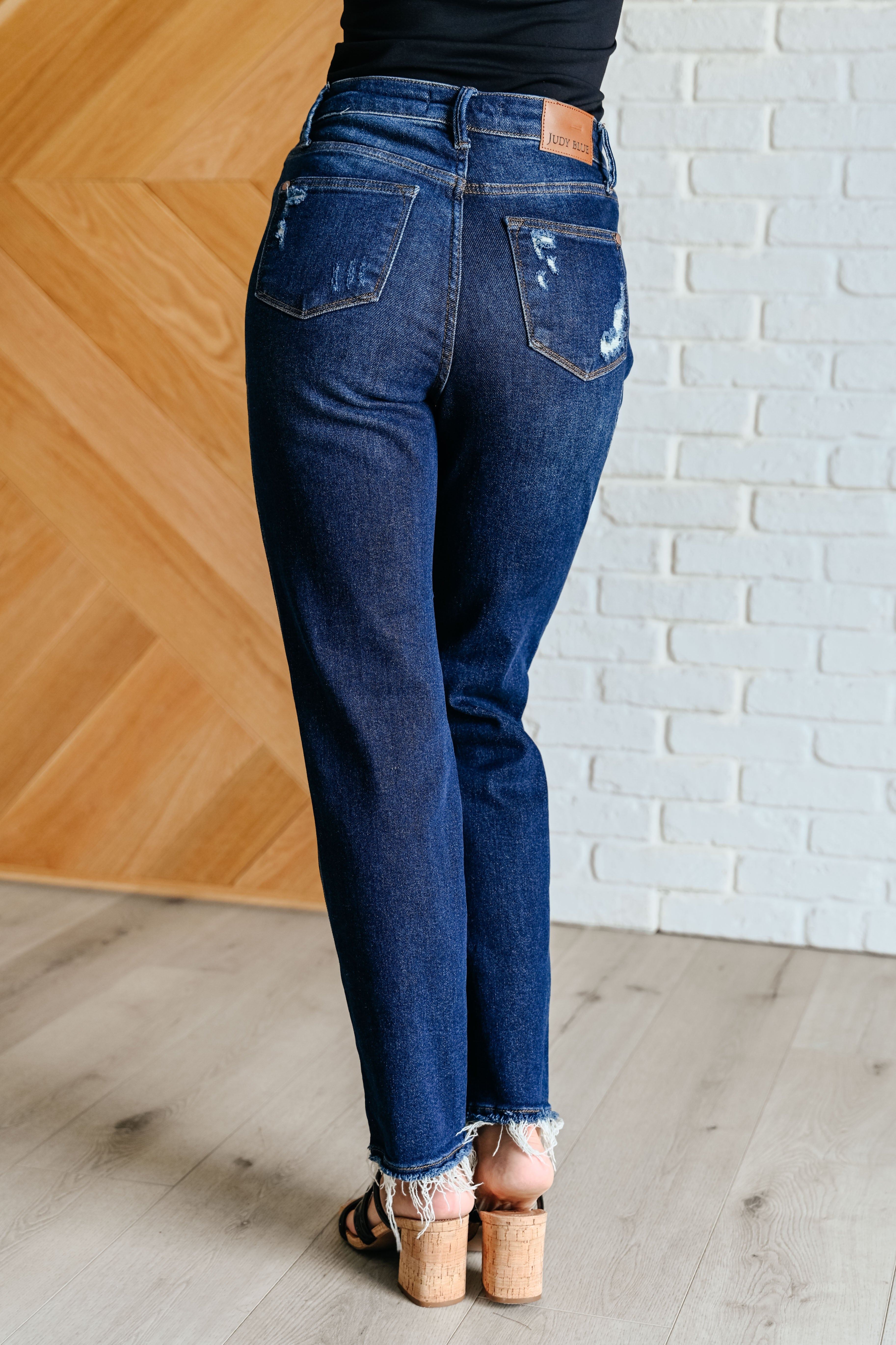 Judy Blue Montana High Rise Rigid Magic Distressed Straight Jeans Ave Shops