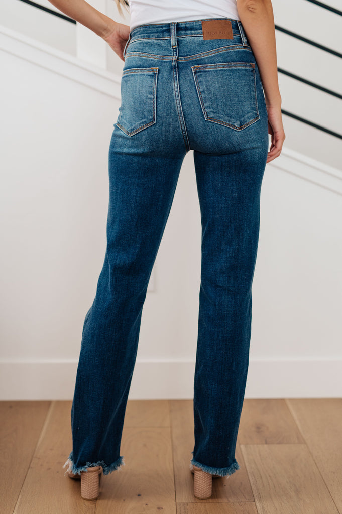 Judy Blue Morgan High Rise Distressed Straight Jeans Ave Shops 10-17-23