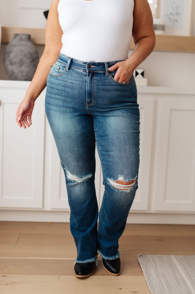 Judy Blue Morgan High Rise Distressed Straight Jeans Ave Shops 10-17-23