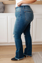 Judy Blue Morgan High Rise Distressed Straight Jeans Ave Shops 10-17-23