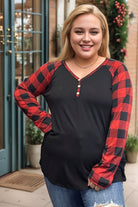 Heimish Most Wonderful Time Buffalo Plaid Long Sleeve Top