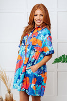 Fantastic Fawn Mother Nature's Recipes Collared Dress in Blue Dresses