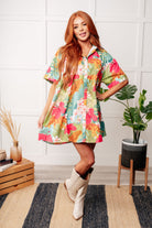 Fantastic Fawn Mother Nature's Recipes Collared Dress in Green Dresses