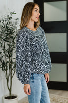 Oddi Muse Moves High Neck Peplum Blouse in Black Womens