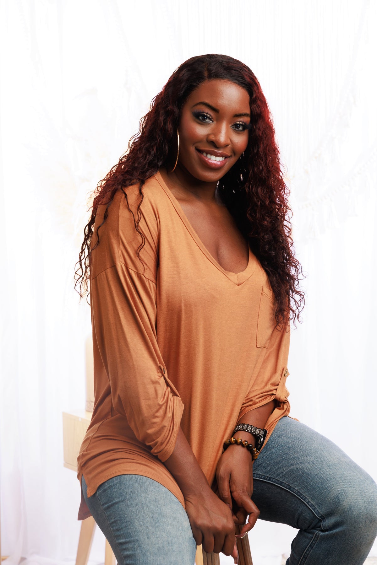 Sew In Love Mustard Pocket Top