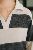 My Dear Friend Collared Relaxed Top in Black Womens