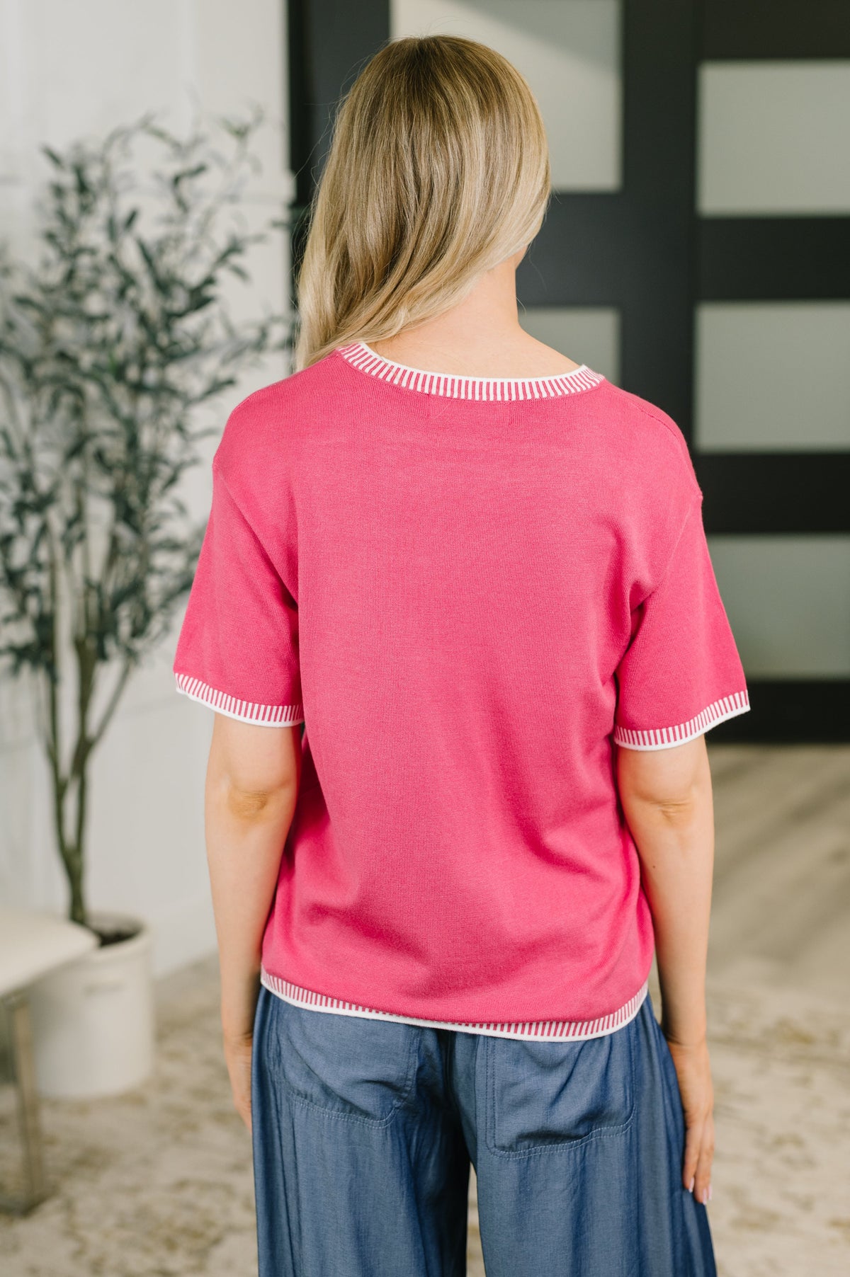 One Eleven North My, Oh, My Trim Detail Top Womens