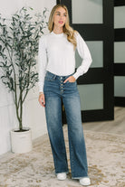 Necessary Closet Space Long Sleeve Top in White Womens
