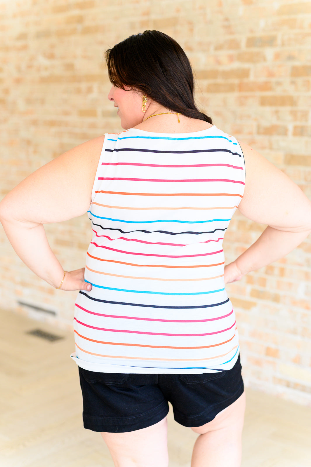 One Eleven North Need A Favor Colorful Henley Tank Tops