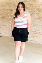 One Eleven North Need A Favor Colorful Henley Tank Tops