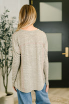 In Loom Never Been So Sure Lace Accent Henley Top in Taupe Womens