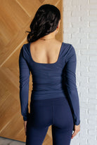 Rae Mode Never Imitated Long Sleeve Top in Navy Shirts & Tops