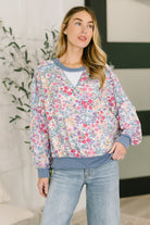 Haptics New Opportunities Drop Shoulder Floral Pullover Womens
