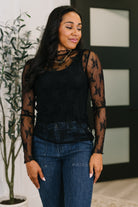 Zenana Next Level Patterned Layering Top in Black Womens