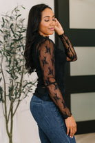 Zenana Next Level Patterned Layering Top in Black Womens