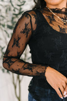 Zenana Next Level Patterned Layering Top in Black Womens