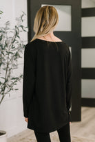 Zenana Next to Nothing V Neck Long Sleeve Top and Bottom Set in Black Womens