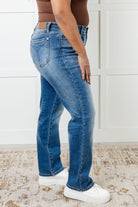 Judy Blue Nivea Vintage Wash Thermal Straight Jeans Jeans