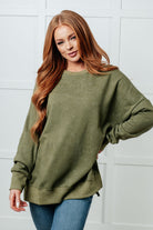 One Eleven North No Plain Jane Oversized Sweatshirt in Green Shirts & Tops