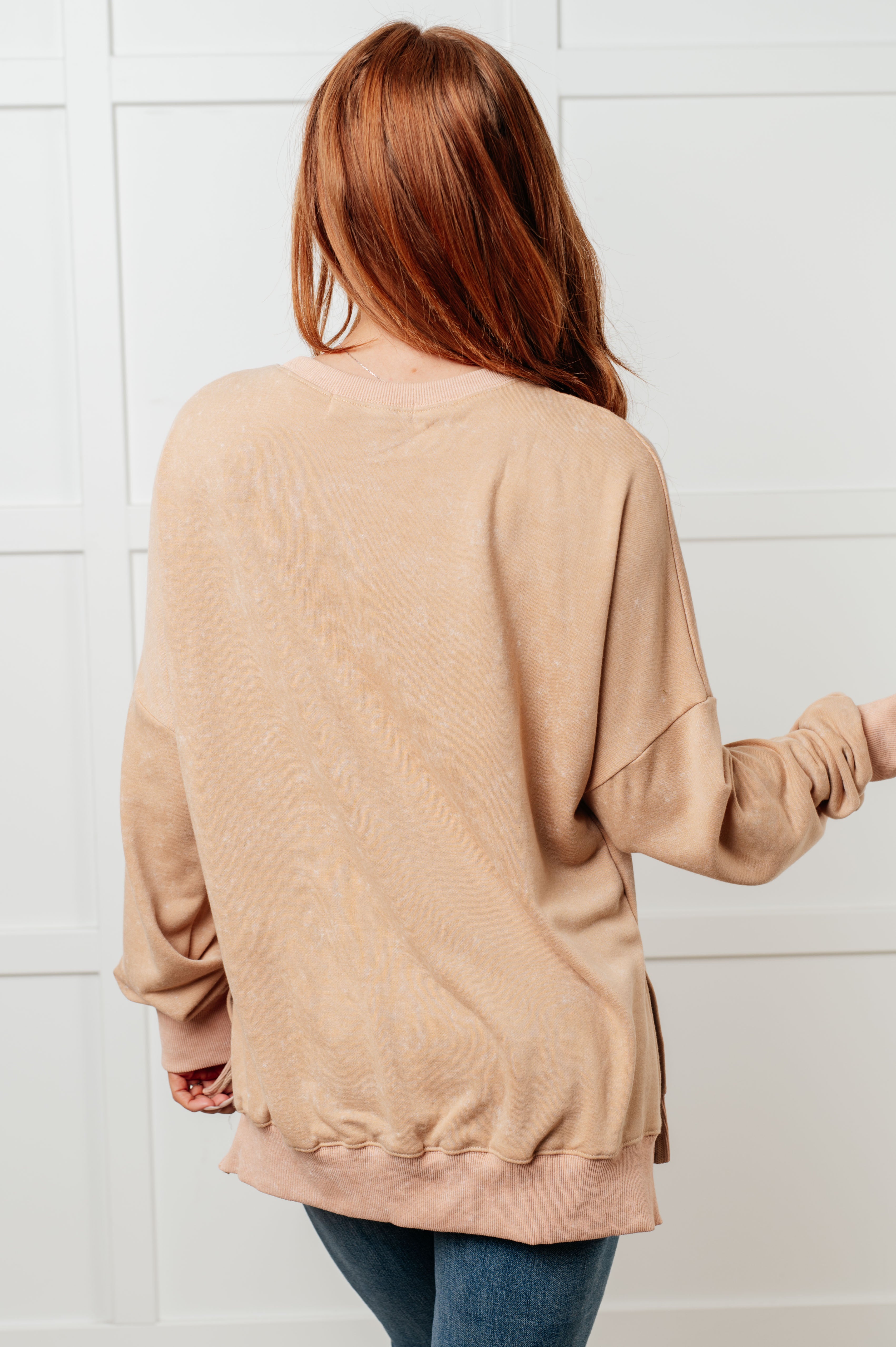 One Eleven North No Plain Jane Oversized Sweatshirt in Khaki Shirts & Tops