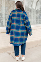 GeeGee No Tears Blue & Green Plaid Coat Layers