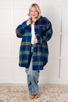 GeeGee No Tears Blue Plaid Coat Coats & Jackets