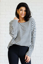 One Eleven North Obviously Mine Striped Oversized Top Shirts & Tops