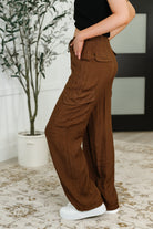 Blu Pepper Off Duty Straight Leg Cargo Pants in Brown Womens