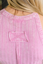 Zenana Offbeat Essential Mineral Washed Tank in Candy Pink Womens