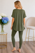Zenana Olive You Always Lounge Set