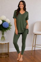 Zenana Olive You Always Lounge Set