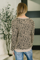 One Eleven North On The Prowl Textured Leopard Print Top Womens